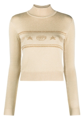 Chiara Ferragni Eye Star-jacquard sweater - Neutrals