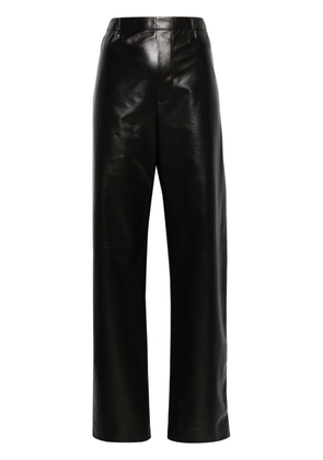 Bottega Veneta straight-leg leather trousers - Brown