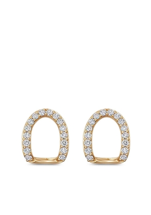 Astley Clarke 14kt yellow gold Halo diamond stud earrings