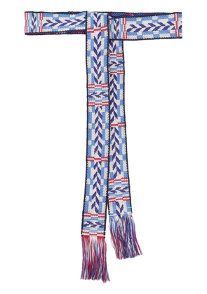 ISABEL MARANT Etka embroidered fringed belt - Blue