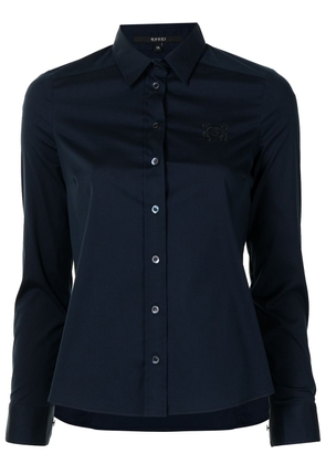 Gucci embroidered logo shirt - Blue
