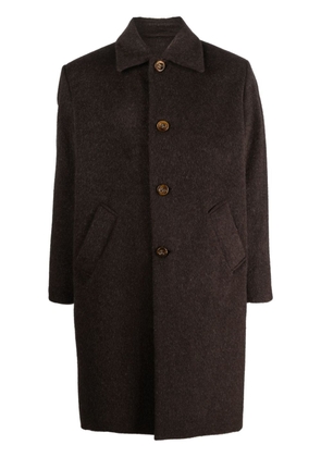 Séfr single-breasted wool-blend mid coat - Brown