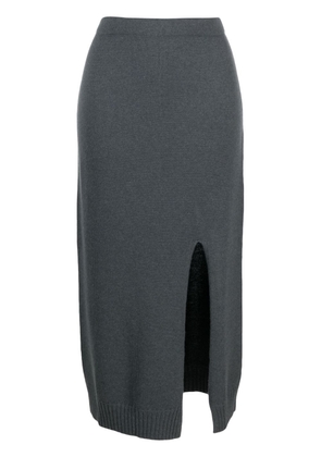 Lorena Antoniazzi logo-charm high-waist skirt - Grey
