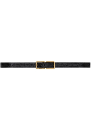 Saint Laurent textured leather belt - Black