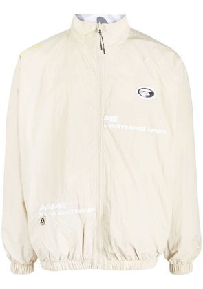 AAPE BY *A BATHING APE® logo-print lightweight jacket - Neutrals