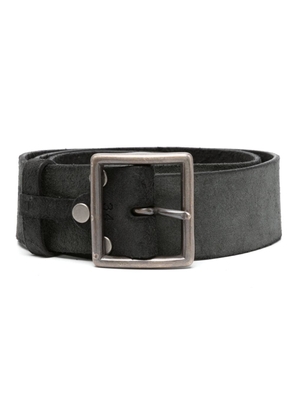 Polo Ralph Lauren logo-engraved suede belt - Black