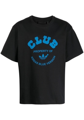 adidas trefoil logo print T-shirt - Black