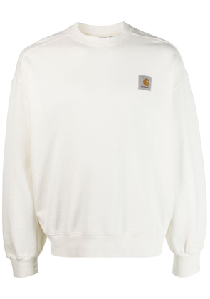 Carhartt WIP plain logo-patch cotton sweatshirt - White
