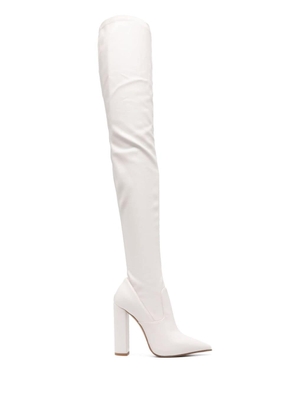 Le Silla Megan 110mm pointed-toe boots - White