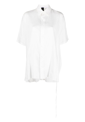 Yohji Yamamoto strap-detail short-sleeve shirt - White