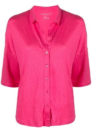 Majestic Filatures linen-blend fine-knit top - Pink