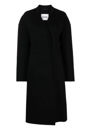 Jil Sander long-sleeve wool coat - Black
