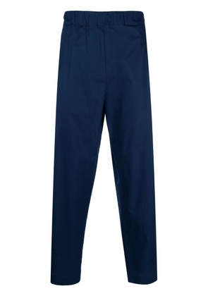 Laneus stretch-cotton tapered trousers - Blue