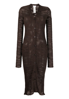 Acne Studios button-up knitted dress - Brown