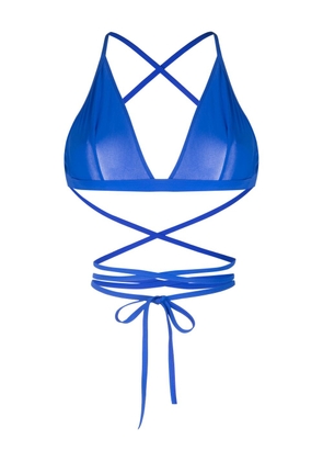 ISABEL MARANT Solange crossover-strap bikini top - Blue