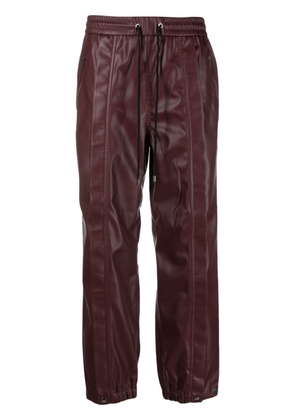 Iceberg faux-leather straight-leg trousers - Red