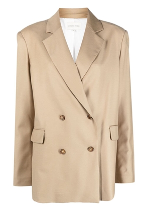 Loulou Studio notched-lapel double-breasted blazer - Neutrals