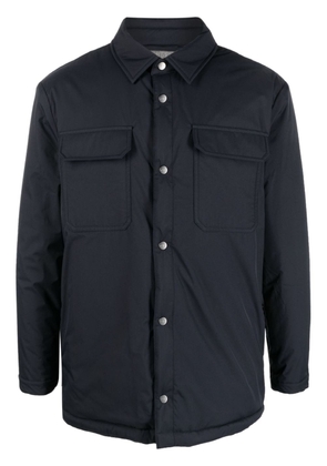 Kiton quilted shirt jacket - Blue