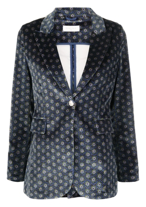 Circolo 1901 geometric-pattern single-breasted blazer - Blue