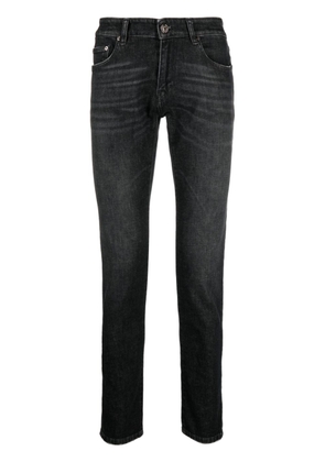 PT Torino logo-patch skinny-cut jeans - Black