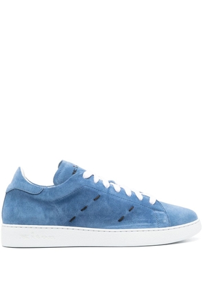 Kiton suede low-top sneakers - Blue