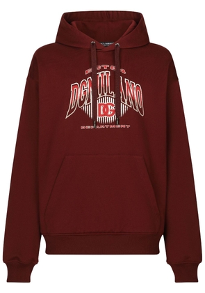 Dolce & Gabbana logo-print cotton hoodie - Black