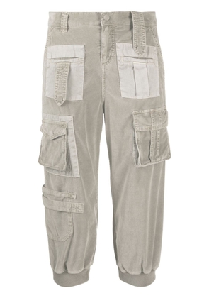 Blumarine cropped cargo trousers - Grey