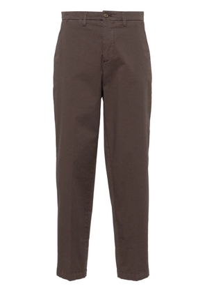 Briglia 1949 cotton tapered-leg trousers - Brown