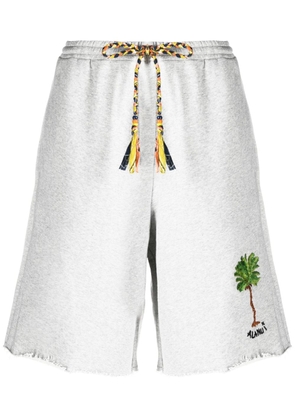 Alanui Stay Positive embroidered shorts - Grey