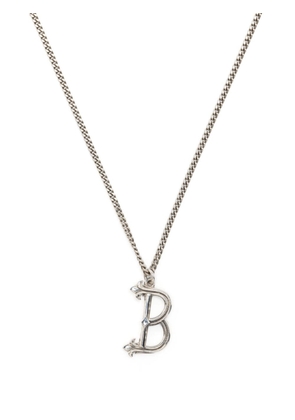 Emanuele Bicocchi B letter pendant necklace - Silver
