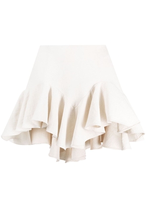 PNK ruffled asymmetric miniskirt - Neutrals