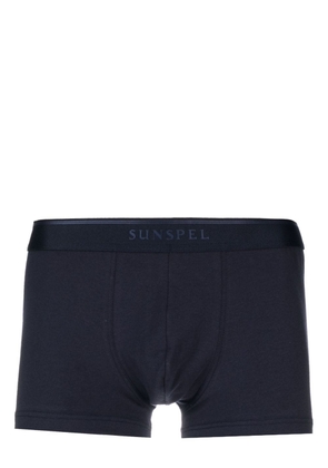 Sunspel logo-waistband stretch-cotton boxers - Blue