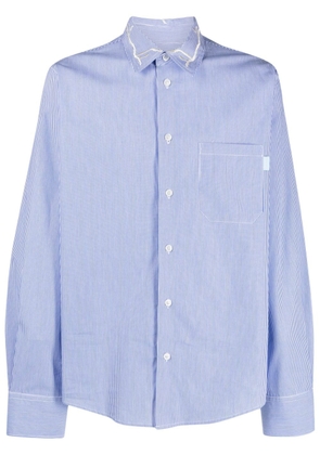 3PARADIS pinstriped cotton shirt - Blue