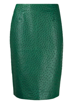 Prada Pre-Owned leather pencil skirt - Green