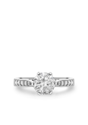 Pragnell Vintage remounted platinum Solitaire diamond ring - Silver
