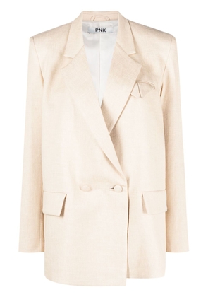 PNK notched-lapels double-breasted blazer - Neutrals