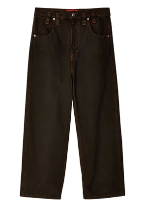 Eckhaus Latta mid-rise cotton jeans - Brown