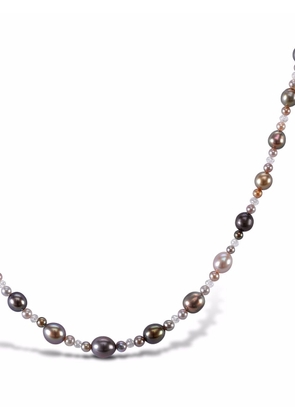 Pragnell Vintage 18kt white gold pearl and diamond necklace - Silver