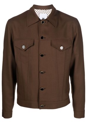 PT Torino wool-mohair lightweight jacket - Brown