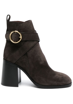 See by Chloé Lyna 85mm suede boot - Brown