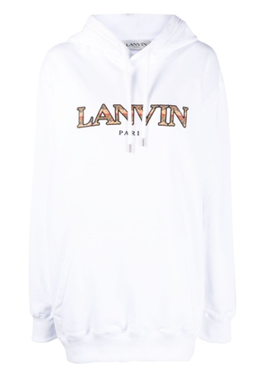 Lanvin logo-embroidered hoodie - White