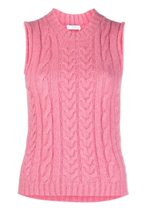 Peserico sleeveless cable-knit top - Pink