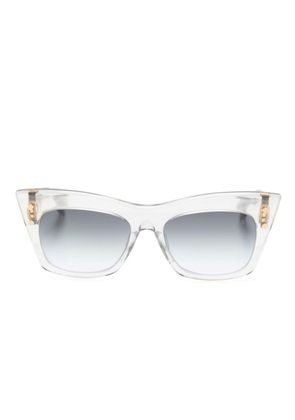 Balmain Eyewear transparent-design oval-frame sunglasses - Grey