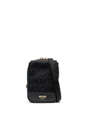 Moschino logo-print crossbody bag - Black