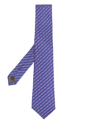 Church's graphic-print silk tie - Blue