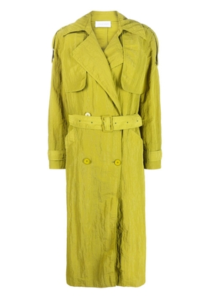 Christian Wijnants Jushu belted midi trench coat - Green