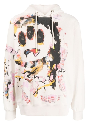 BARROW graphic-print cotton hoodie - Neutrals