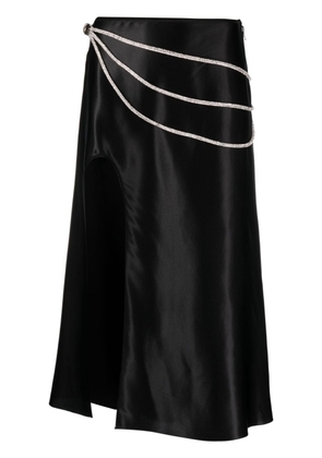 Nuè Laetitia rhinestone-embellished midi skirt - Black