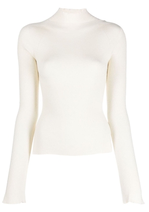 DONDUP high-neck ribbed-knit jumper - White