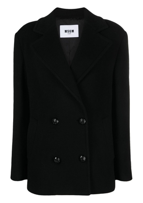 MSGM double-breasted buttoned blazer - Black